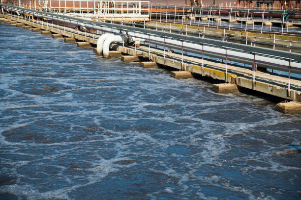 Aeration pool of the municipal wastewater treatment plant water treatment plant
