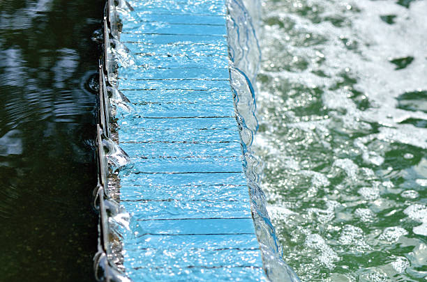Sewage water treatment sink in a water treatment plant.