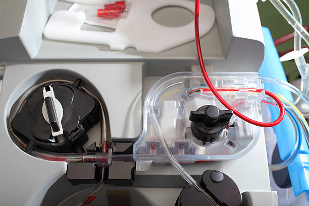 Modern hemodialysis machine after function