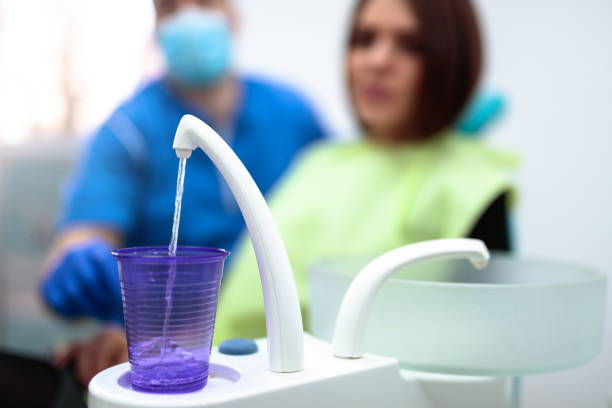 Young woman at dentist's office