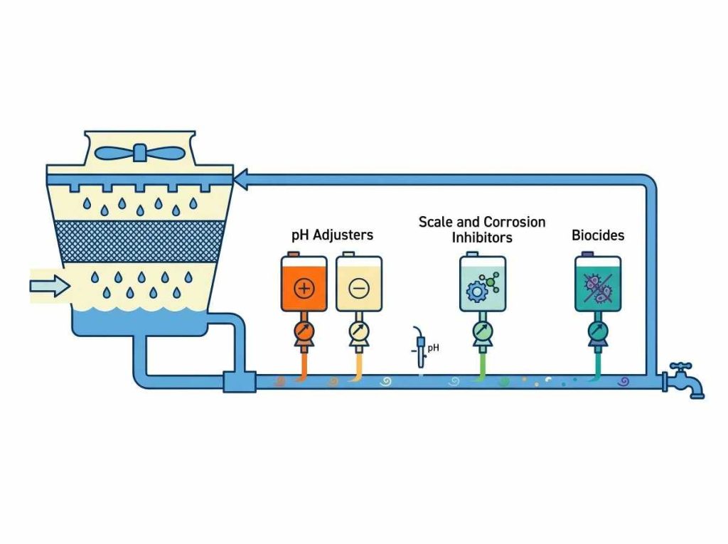pH Adjusters and Supporting Chemicals in cooling tower water treatment