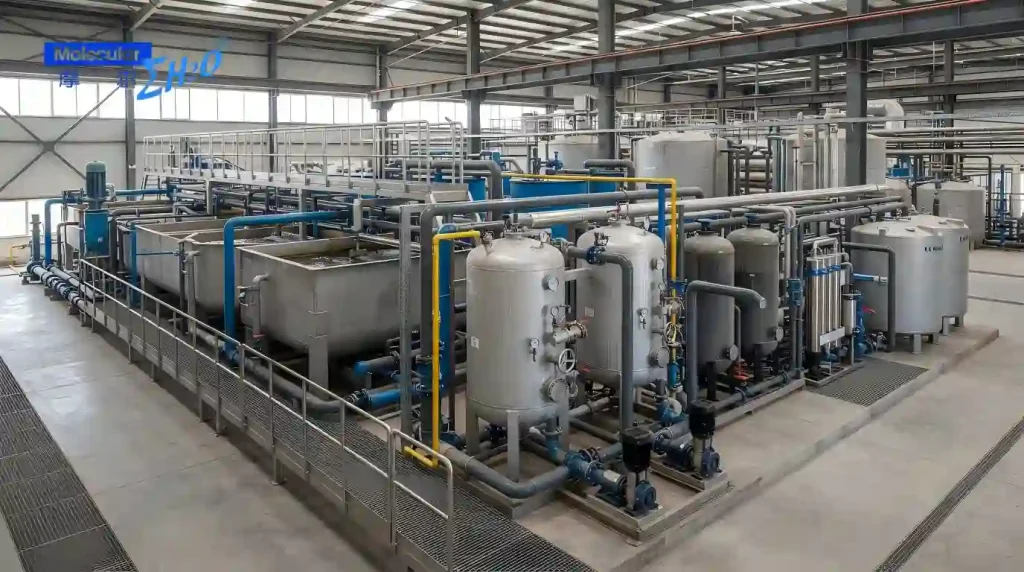 Industrial water treatment process