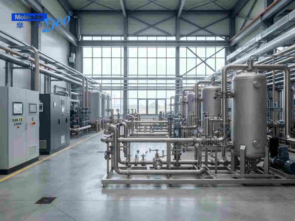 Modern industrial water treatment plant